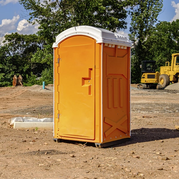 how often are the porta potties cleaned and serviced during a rental period in Wetonka SD